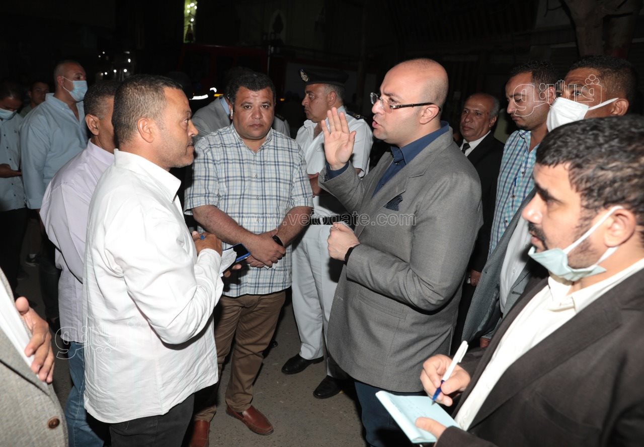 محافظ بني سويف يتفقد موقع تصدع منزل بحي الرحبة (5)