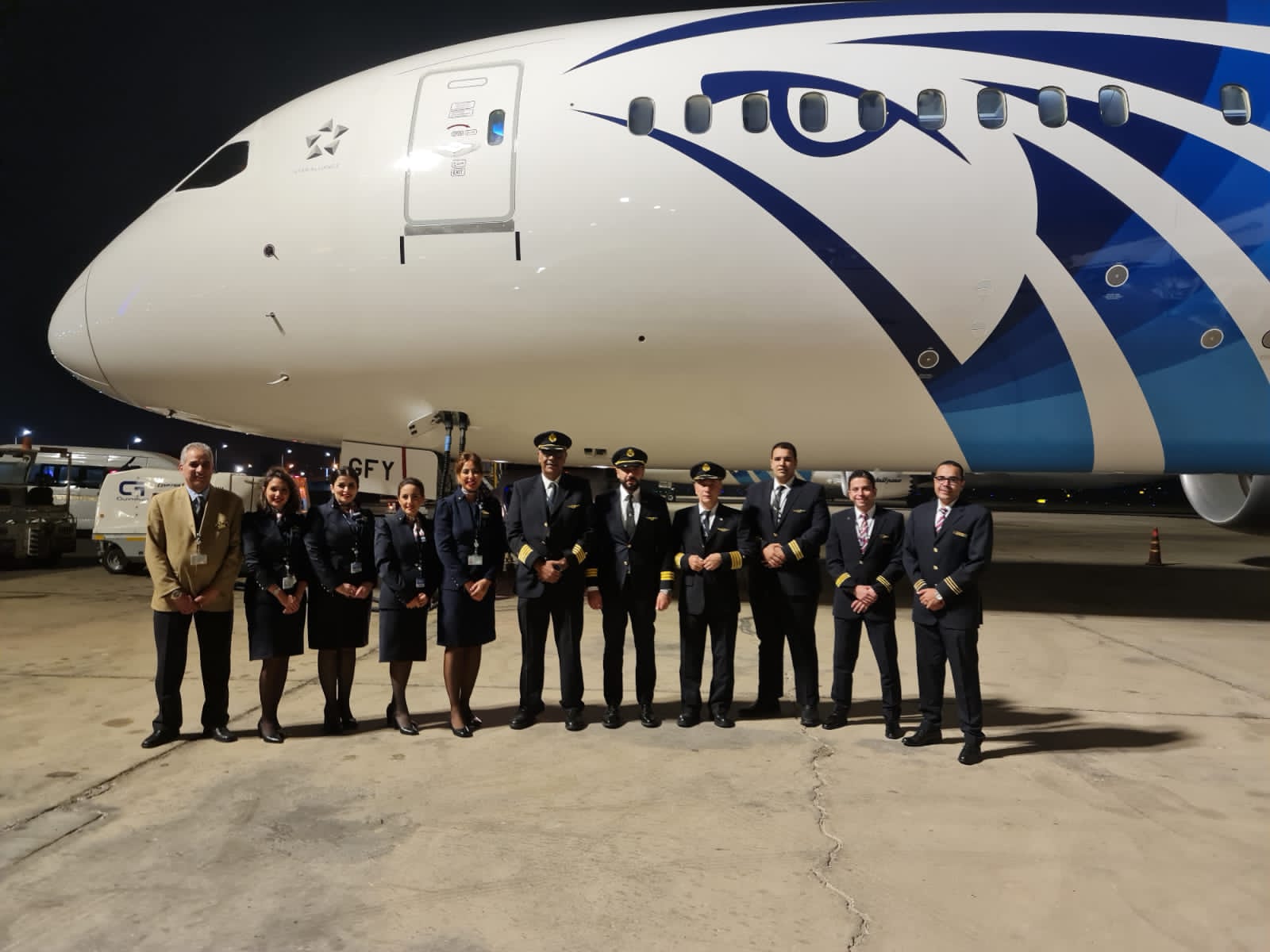 انضمام الطائرة السابعة الجديدة لـ أسطول مصر للطيران 1