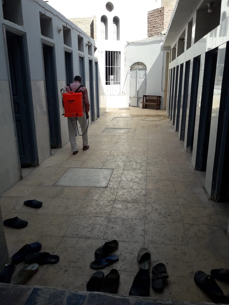 اعمال نظافة وتعقيم دورات مياه المساجد ببني سويف (1)