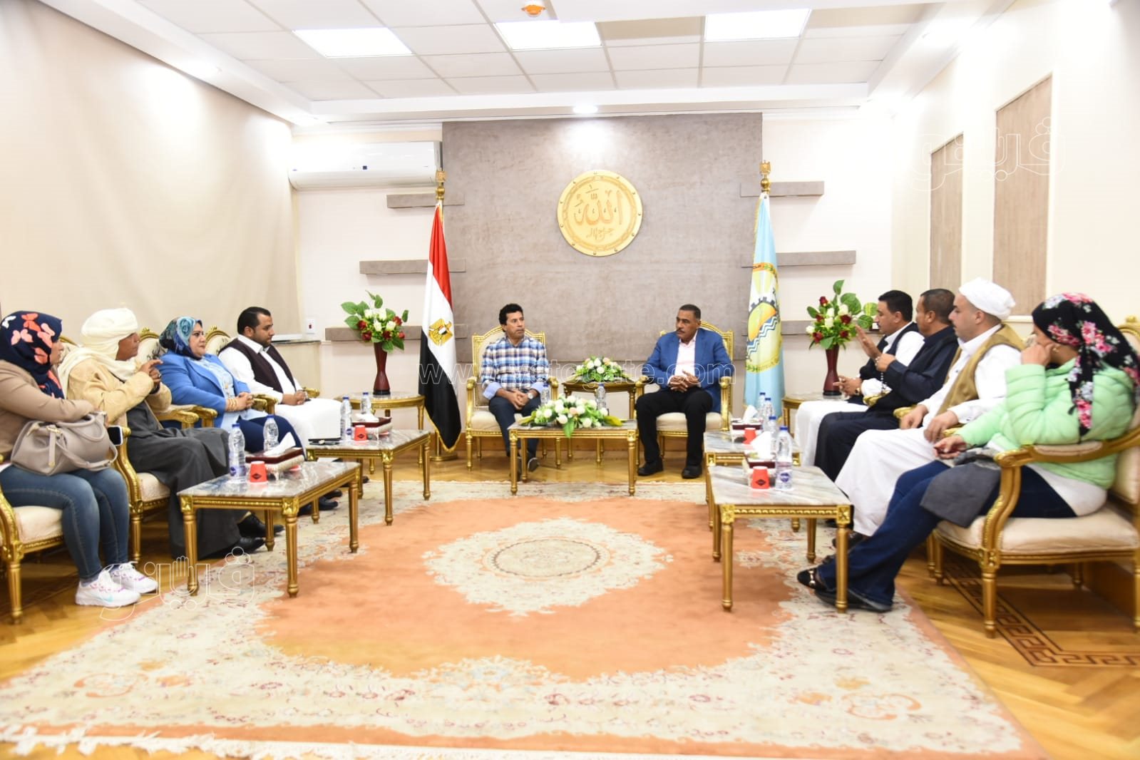 محافظ مطروح يستقبل وزير الشباب والرياضة (3)