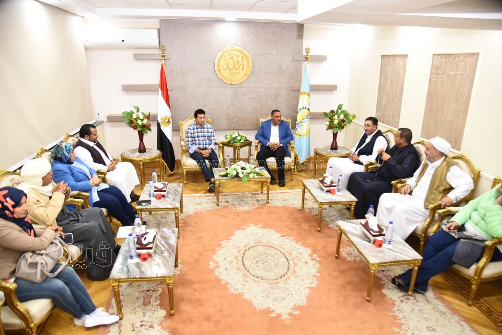 محافظ مطروح يستقبل وزير الشباب والرياضة (4)