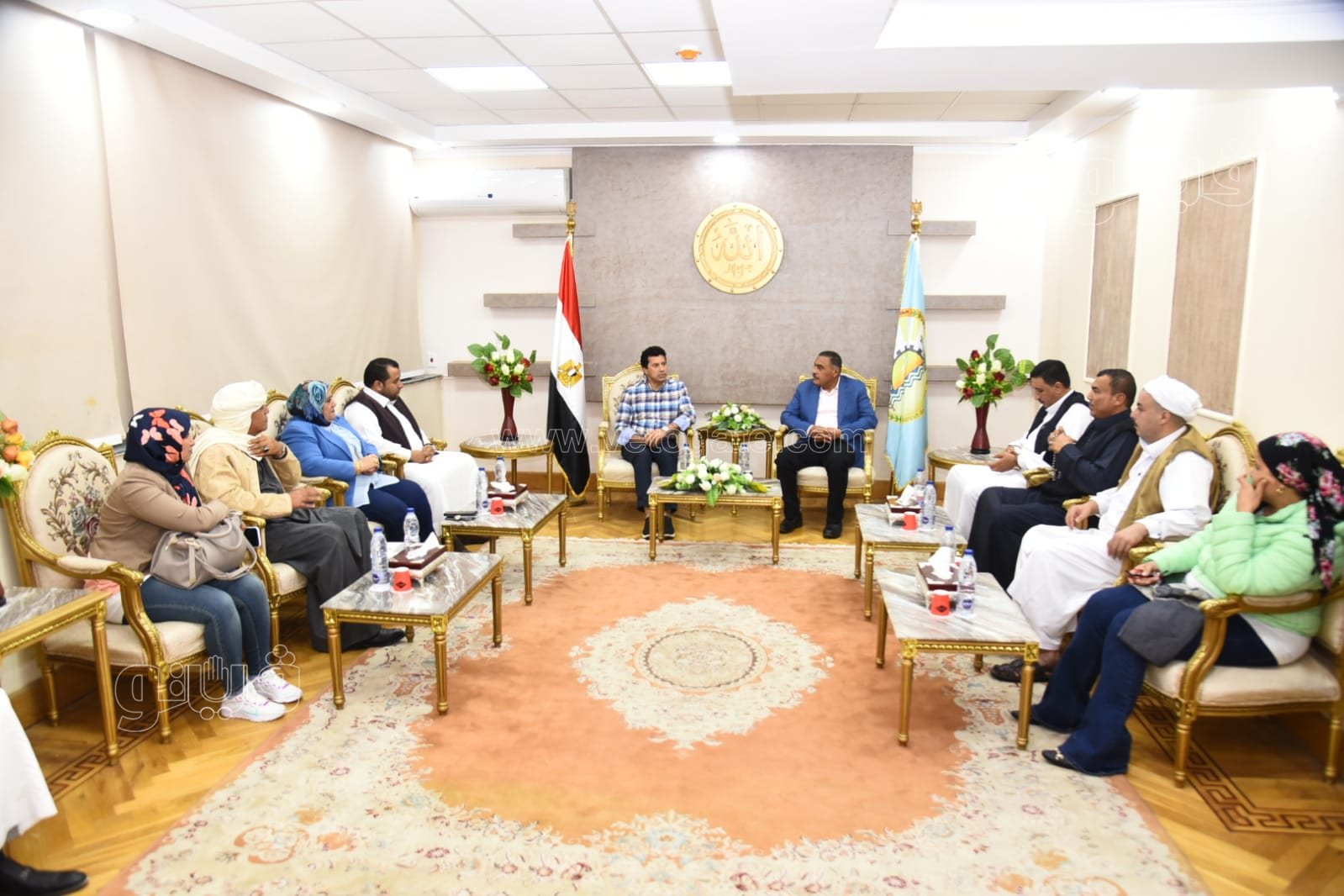 محافظ مطروح يستقبل وزير الشباب والرياضة (5)