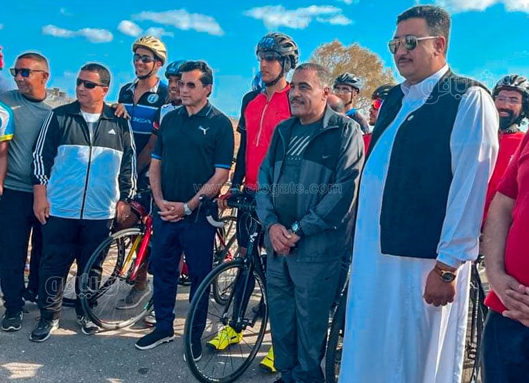 وزير الشباب والرياضة ومحافظ مطروح يشاركا بمارثون دراجات