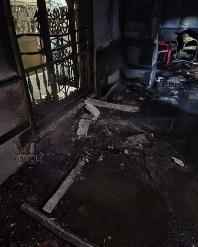 حريق هائل داخل مسجد بالمنوفية قبل أذان الفجر (1)