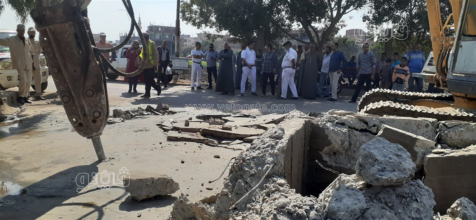 حملة لإزالة التعديات على جسور المصارف والترع بطنطا  (1)