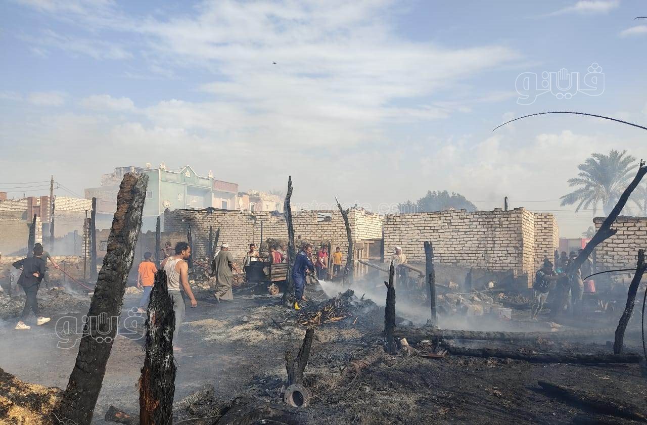 السيطرة على حريق ببني سويف (1)