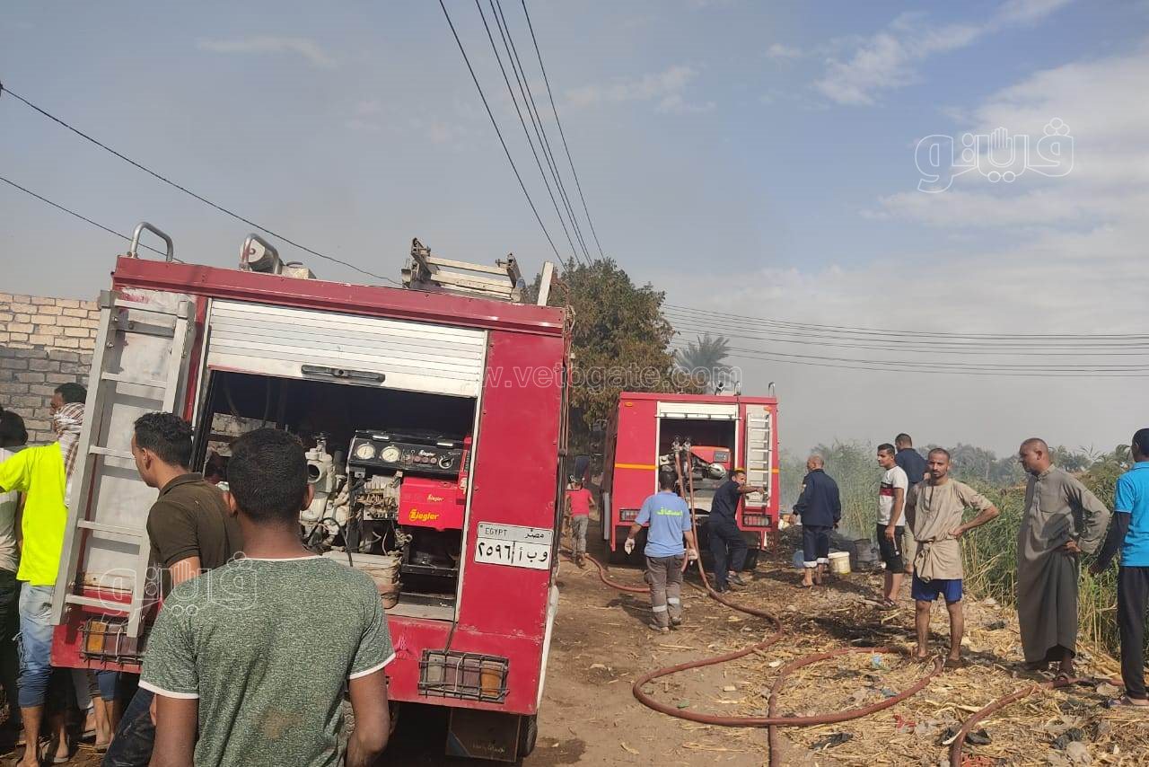 السيطرة على حريق ببني سويف (3)