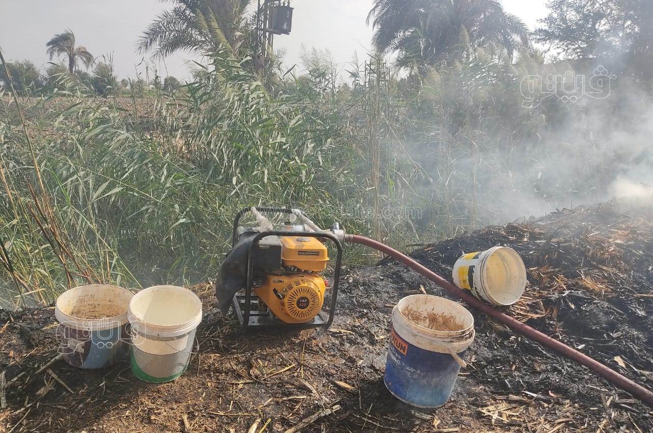 السيطرة على حريق ببني سويف (4)