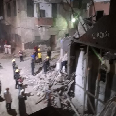  موقع انهيار عقار الإسكندرية (13)