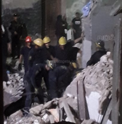  موقع انهيار عقار الإسكندرية (2)
