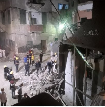  موقع انهيار عقار الإسكندرية (8)