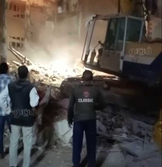 انهيار منزل مكون من 3 طوابق في طنطا  (6)