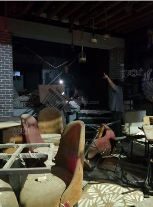 حريق كافيه ومطعم اسيوط (9)