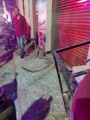 حريق كافيه ومطعم اسيوط (1)