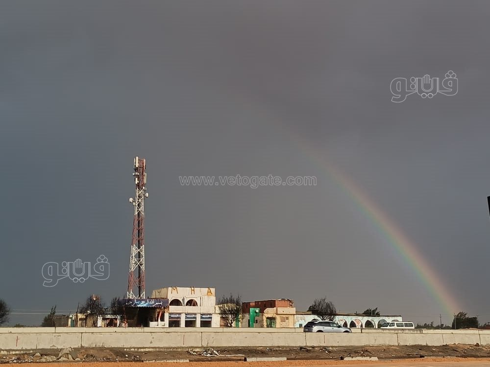 قوس قزح يزين سماء محافظتي القاهرة والاسكندرية (5)