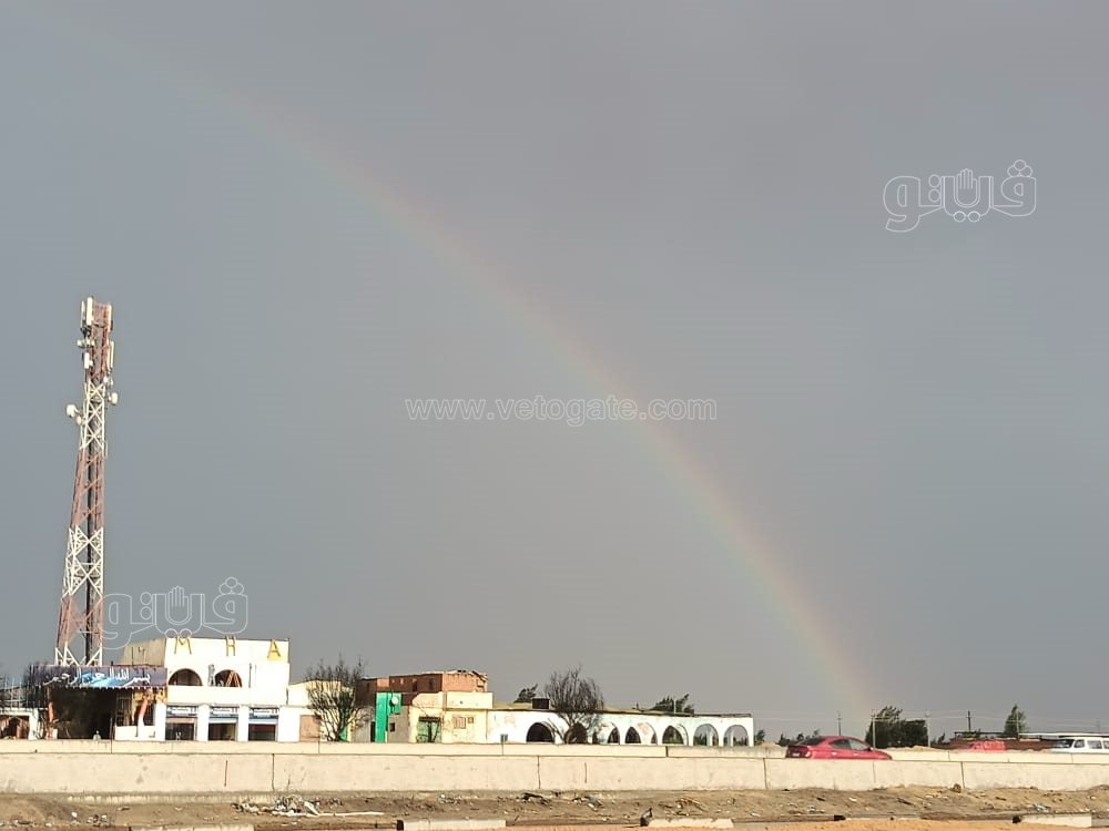 قوس قزح يزين سماء محافظتي القاهرة والاسكندرية (6)