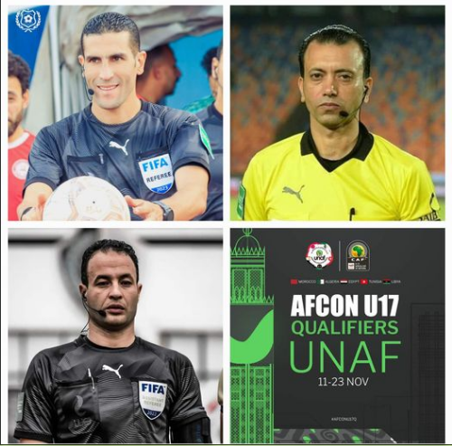 ثلاثي التحكيم المصري في دورة شمال افريقيا تحت 17 سنة، فيتو