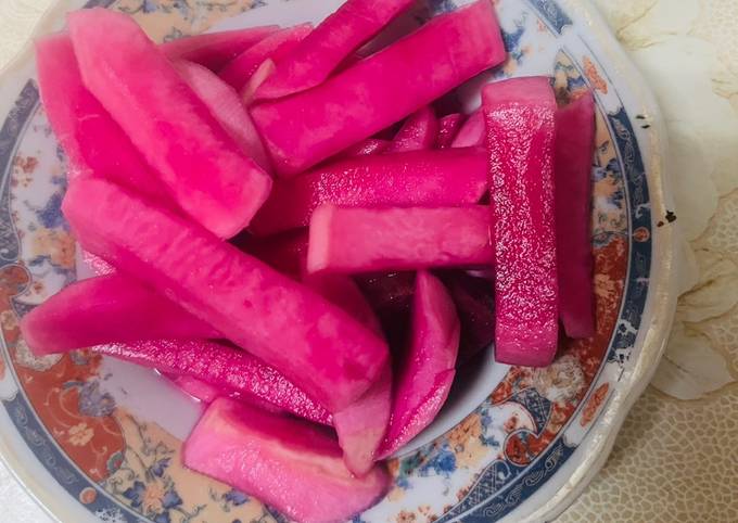 طريقة عمل مخلل اللفت