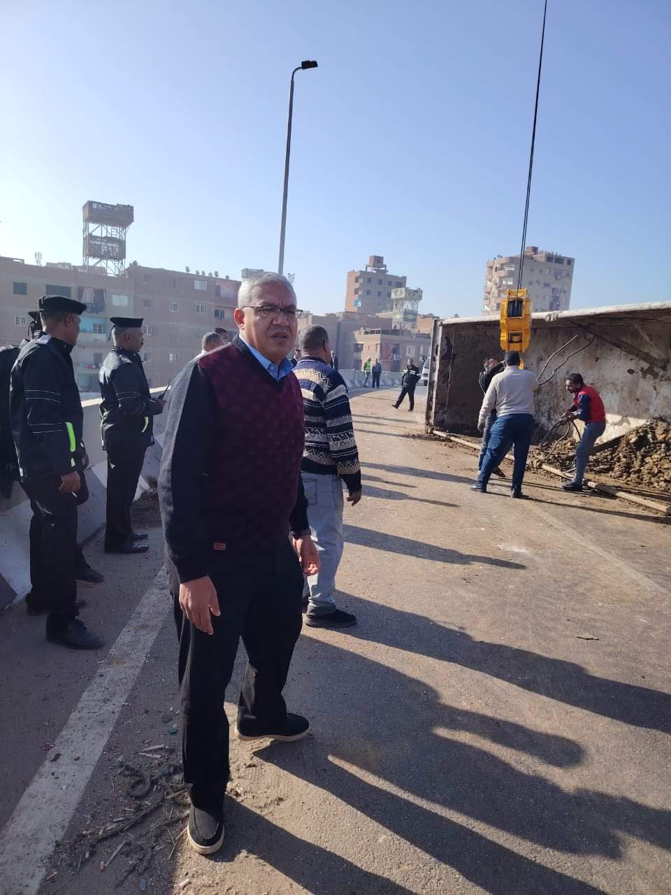 انفلاب سيارة تريلا اعلي الدائري بالقليوبية،فيتو