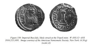 عملة ضربها حسان في طرابلس، فيتو