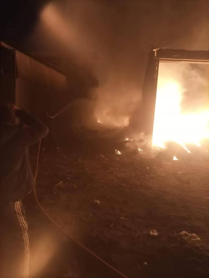 حريق مصنع قطن بالخانكة،فيتو