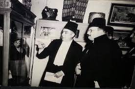 سليمان نجيب اثناء زيارة الملك اروق للاوبرا