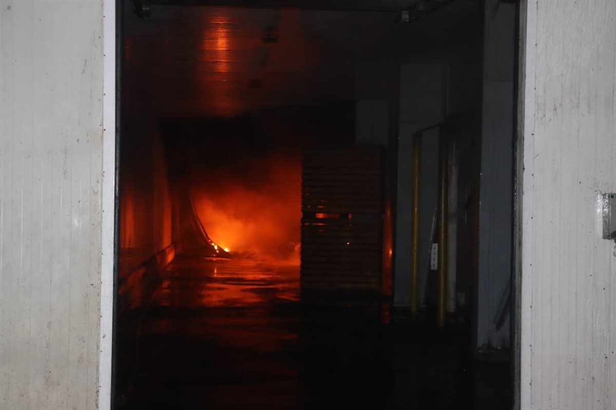 حريق هائل في ثلاجة مواد غذائية بالقليوبية،فيتو