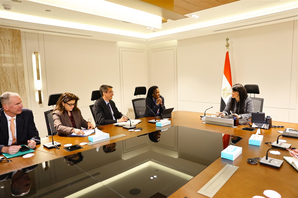 جانب من لقاء الدكتورة رانيا المشاط مع وفد البنك الدولي