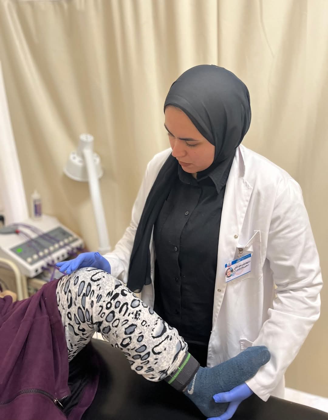 جانب من العمل بمراكز العلاج الطبيعي،فيتو