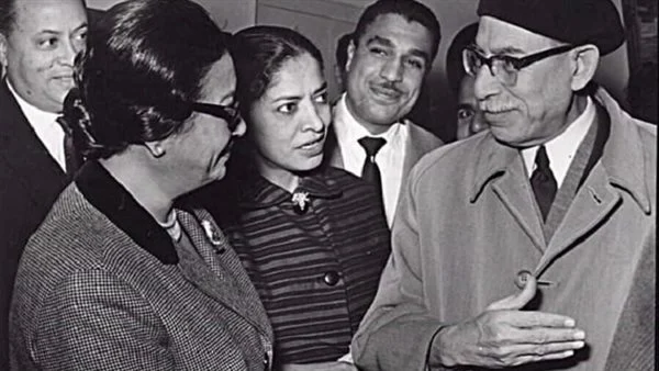 أم كلثوم مع توفيق الحكيم