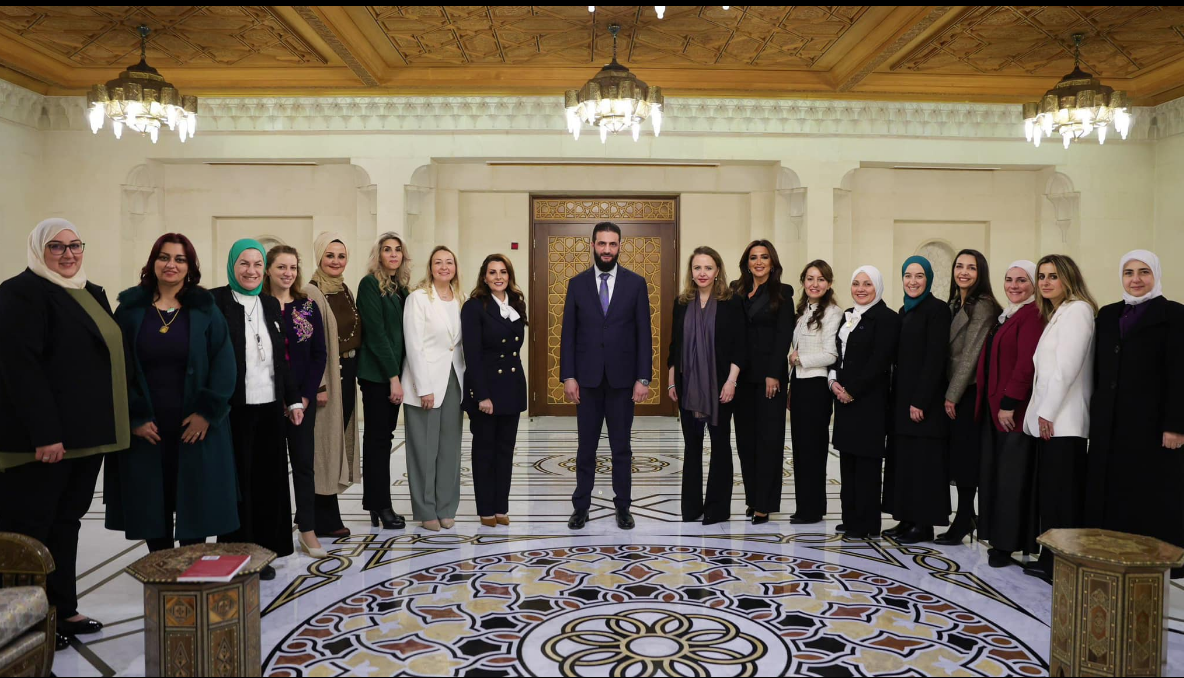 <strong>لقاء أحمد الشرع مع الوفد النسائي السوري، فيتو</strong>