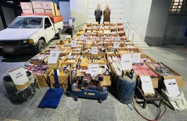 ضبط ورشة تصنيع الألعاب نارية بداخلها 3 ملايين قطعة بالفيوم قبل ترويجهم 