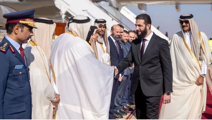 أمير قطر والشرع في دمشق