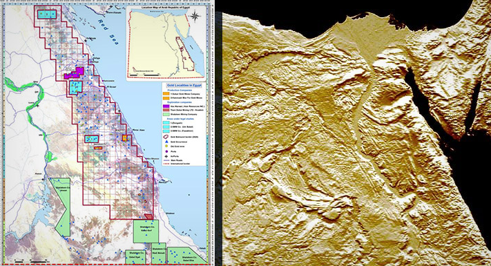 خريطة بأماكن الذهب والمعادن في مصر، فيتو
