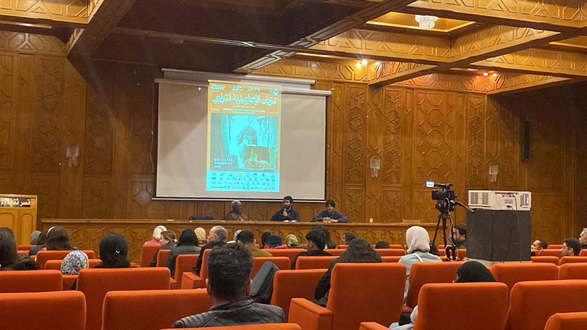 جانب من فعاليات المحاضرة،فيتو