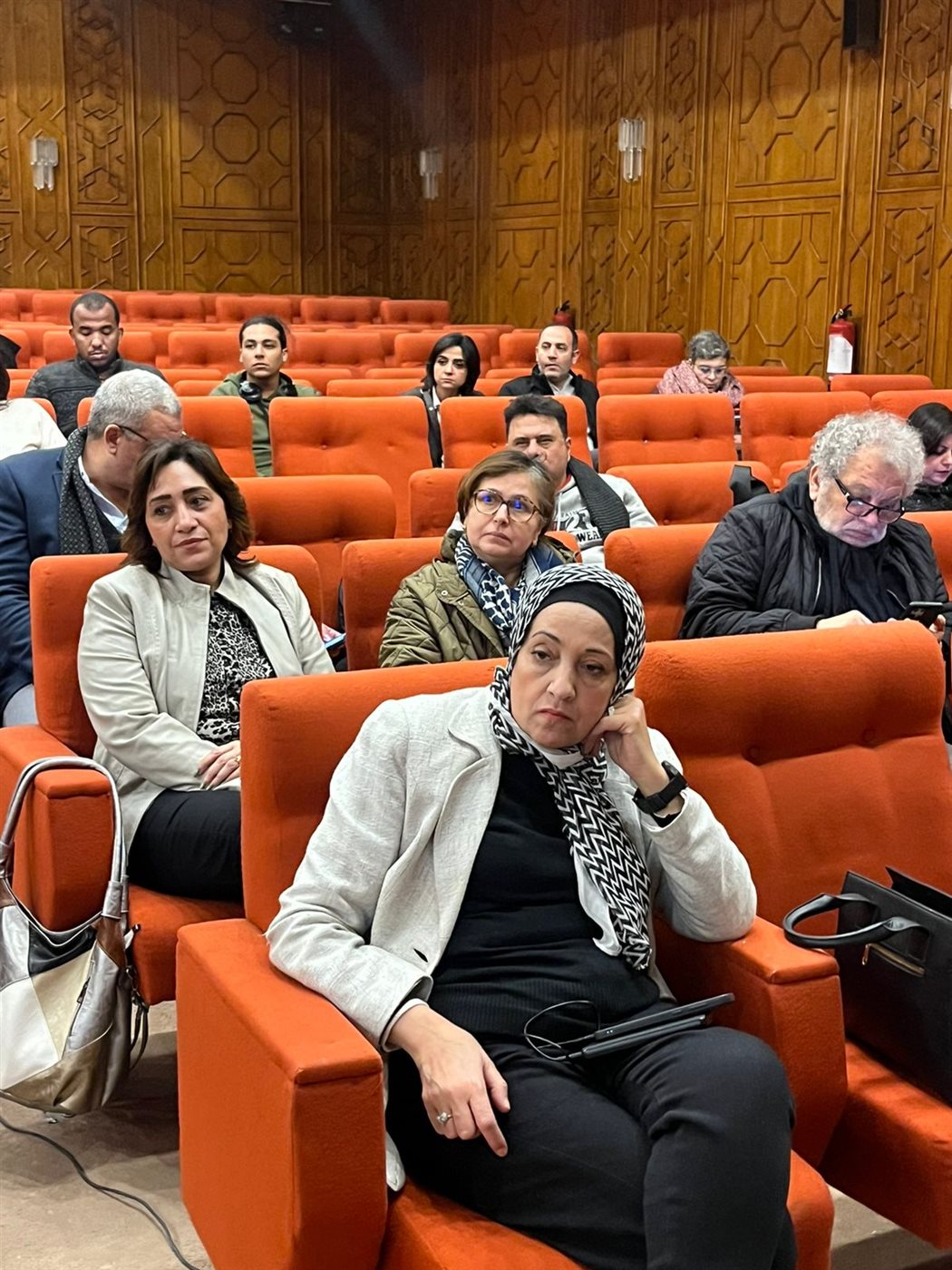 جانب من فعاليات المحاضرة،فيتو