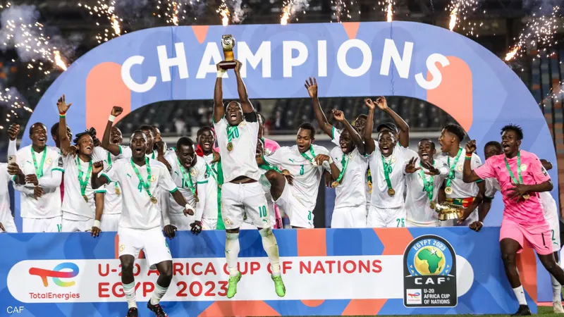 منتخب السنغال حامل لقب أمم إفريقيا 2023 بالقاهرة، فيتو