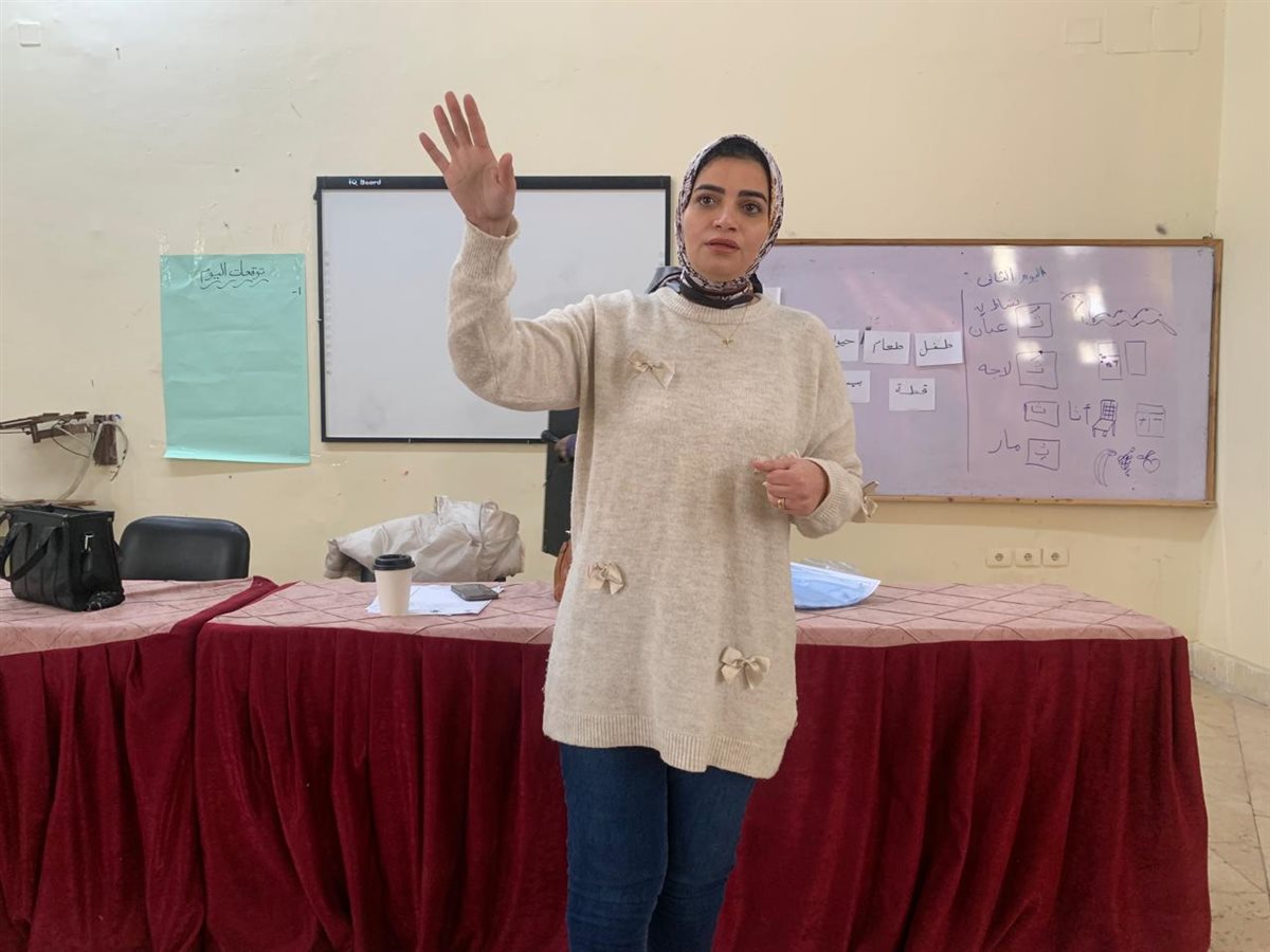 جانب من فعاليات المحاضرة،فيتو