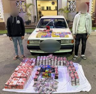 ضبط بائعين بالسويس بحوزتهما أكثر من 111 ألف قطعة ألعاب نارية 