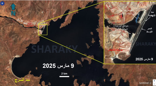 مياة بحيرة سد النهضة في اعلى منسوب لها، فيتو