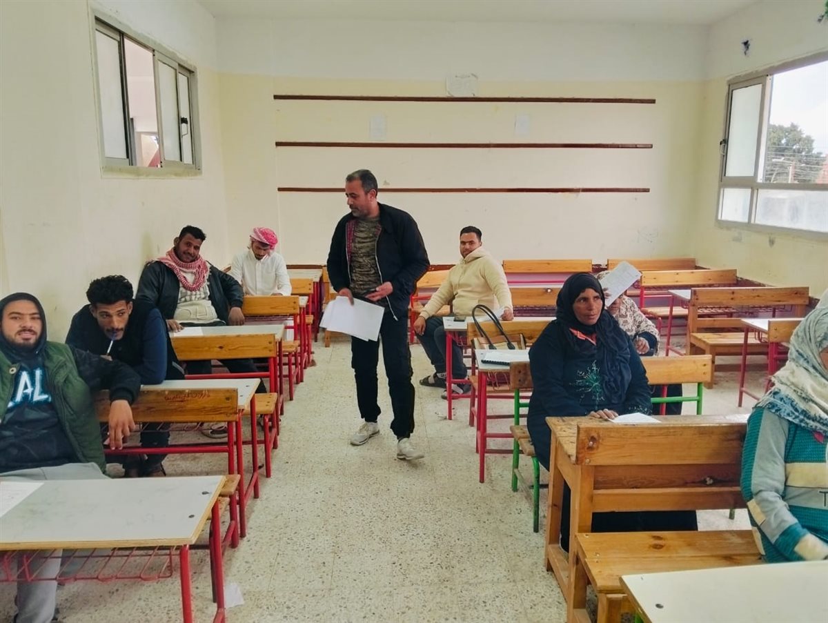 جانب من امتحانات فصول محو الأمية،فيتو