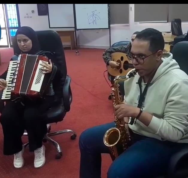 جانب من الاستعدادات للحفل،فيتو