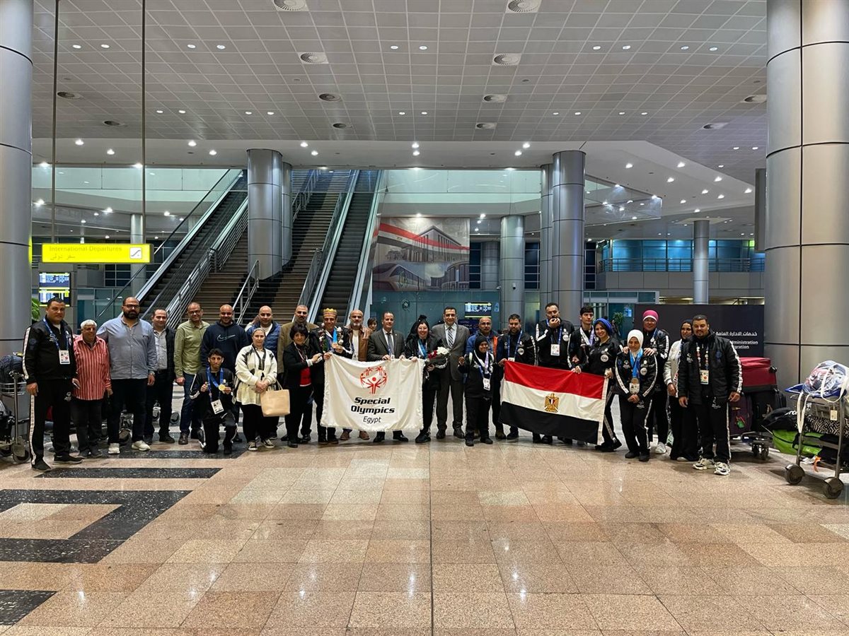 استقبال بعثة الأولمبياد الخاص بعد إنجازها في الألعاب العالمية الشتوية