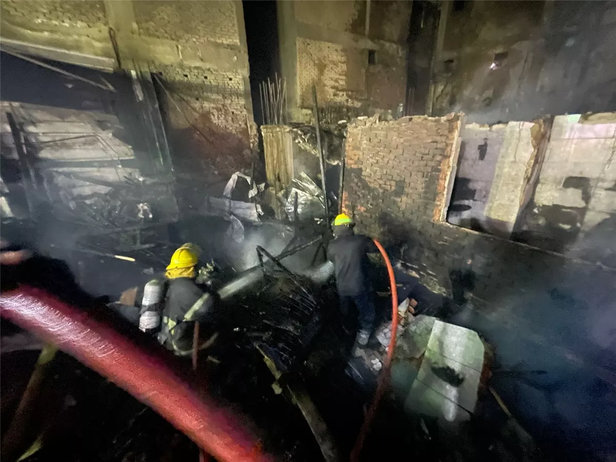 حريق منشأة ناصر