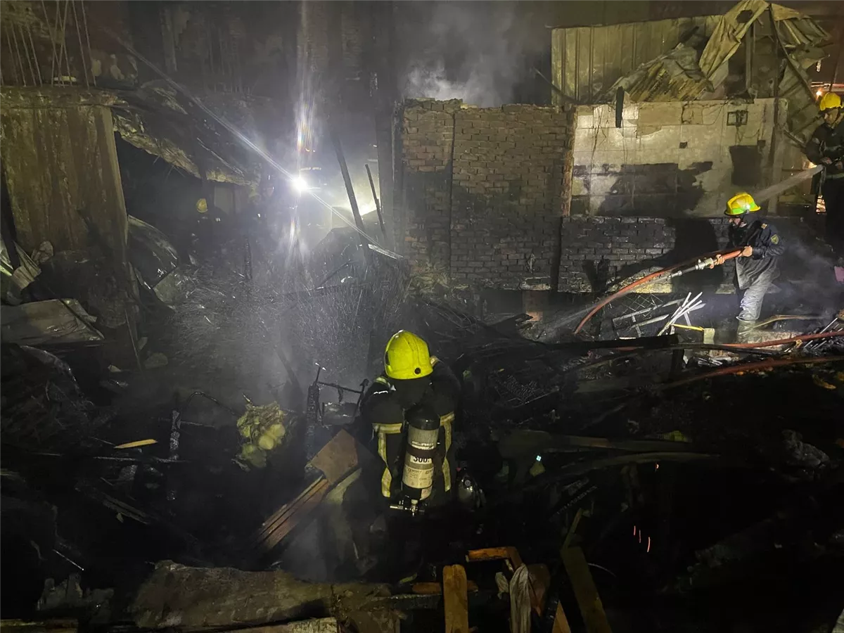 حريق منشأة ناصر