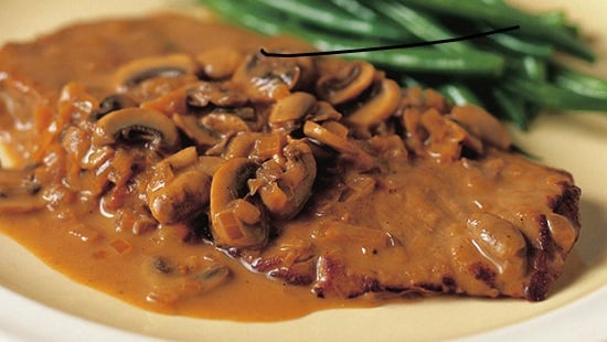 بيكاتا لحم بالمشروم