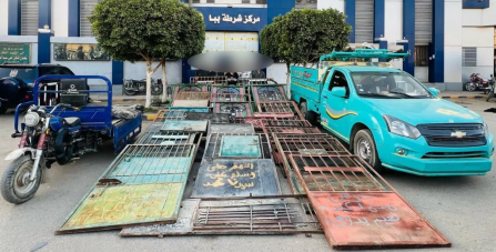 باجمالى 41 جريمة ..سقوط تشكيلين عصابيين لسرة أبواب المقابر والتكاتك فى بنى سويف وأسوان