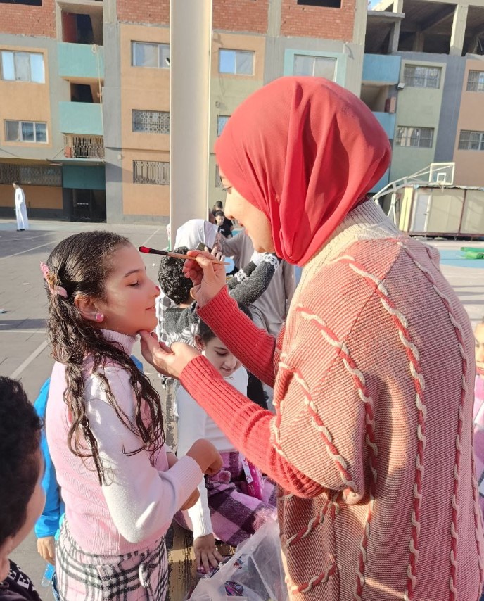 الرسم علي الوجه ابتهاجا بعيد الفطر بالقليوبية،فيتو