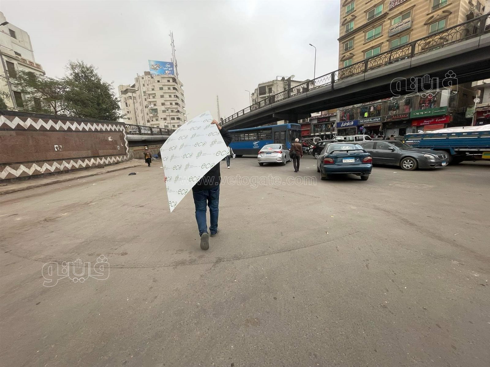 عاصفة ترابية تضرب القاهرة والجيزة (1)