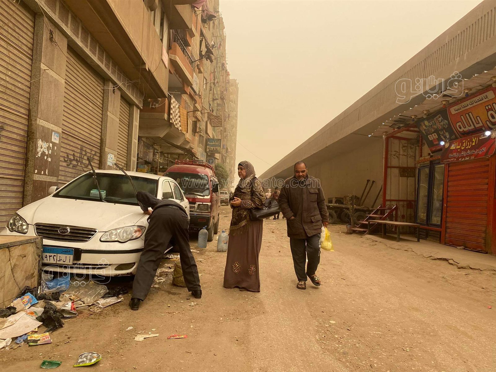 عاصفة ترابية تضرب القاهرة والجيزة (5)